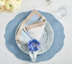 Tailored Placemats in Periwinkle, Set of 4