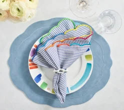 Tailored Placemats in Periwinkle, Set of 4