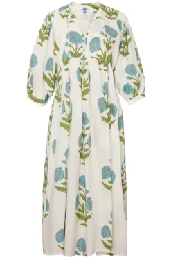 Taj Maxi Dress in Blue Flower
