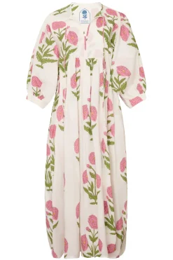 Taj Maxi Dress in Pink Flower