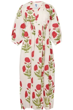 Taj Maxi Dress in Red Flower