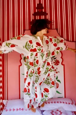 Taj Maxi Dress in Red Flower