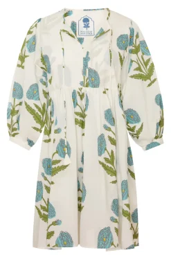 Taj Mini Dress Blue Flower