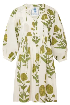 Taj Mini Dress Green Flower