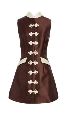 Tamara Mini Dress in Brown Chestnut