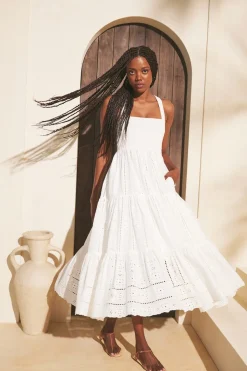 Taormina Dress in Bria Eyelet Ivory