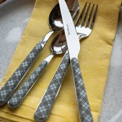 Tartan Cutlery in Blue, Set of 4