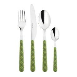 Tartan Cutlery in Green, Set of 4