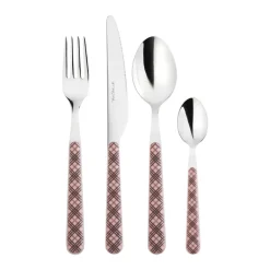 Tartan Cutlery in Pink, Set of 4