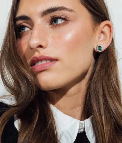 Tati Studs in Emerald