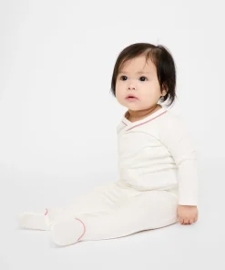 Tatum Baby Pant in Rose Piping