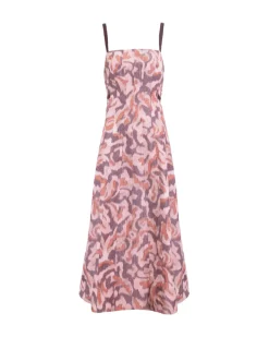 Tavia Dress in Mahogany & Sugarcane Multi