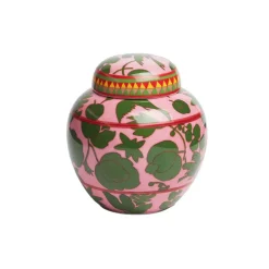 Tea Jar in Wildbird Pink & Green
