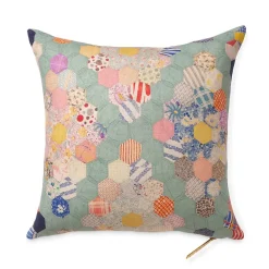 Teal Diamond Quilt Pillow