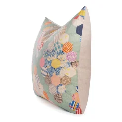 Teal Diamond Quilt Pillow