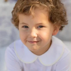 Teddy Peter Pan in Classic White