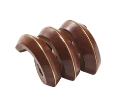 Tendril Napkin Ring in Brown & Gold, Set of 4