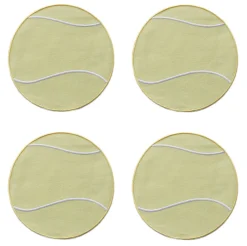 Tennis Ball Cocktail Napkins, Set of 4