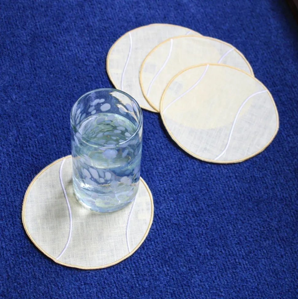 Tennis Ball Cocktail Napkins, Set of 4