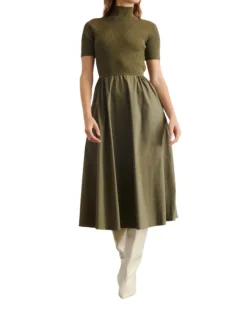 Teresa Knit Dress in Fern