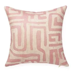 Terracotta Classic Kuba Cloth Pillow