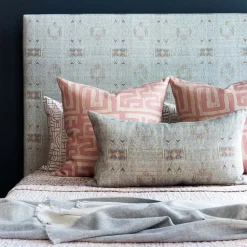 Terracotta Classic Kuba Cloth Pillow