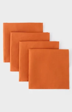 Terracotta Linen Napkins, Set of 4