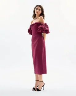 Tess Dress in Merlot