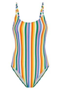 The Amalfi One Piece in Rainbow Stripe