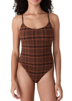 The Amalfi One Piece in Sierra Plaid