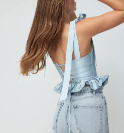 The Antoinette Corset In Powder Blue