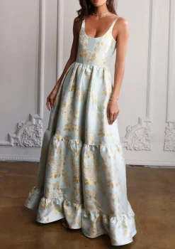 The Avery Dress in Ballad Blue Baroque Floral