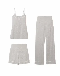 The Basics Maternity Set in Light Heather Grey