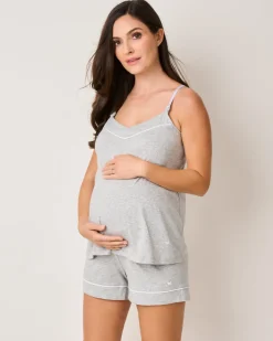 The Basics Maternity Set in Light Heather Grey
