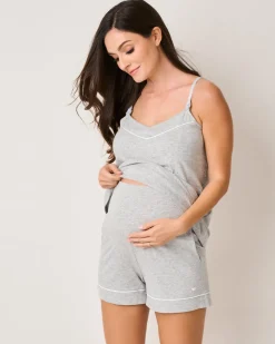 The Basics Maternity Set in Light Heather Grey