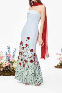 The Carmela Shawl in Red