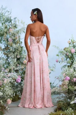The Cecilia Dress in Light Pink Tapestry Rose