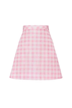 The Charlene Skirt in Pink & White