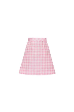 The Charlene Skirt in Pink & White