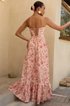 The Charlotte Dress in Red Toile