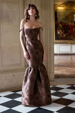 The Cherie Dress in Cocoa Baroque Floral