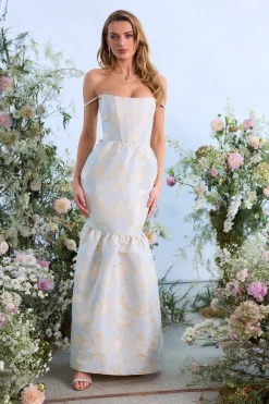 The Cherie Dress in Sky Windsor Brocade