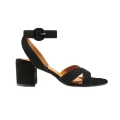 The City Sandal in Black Suede