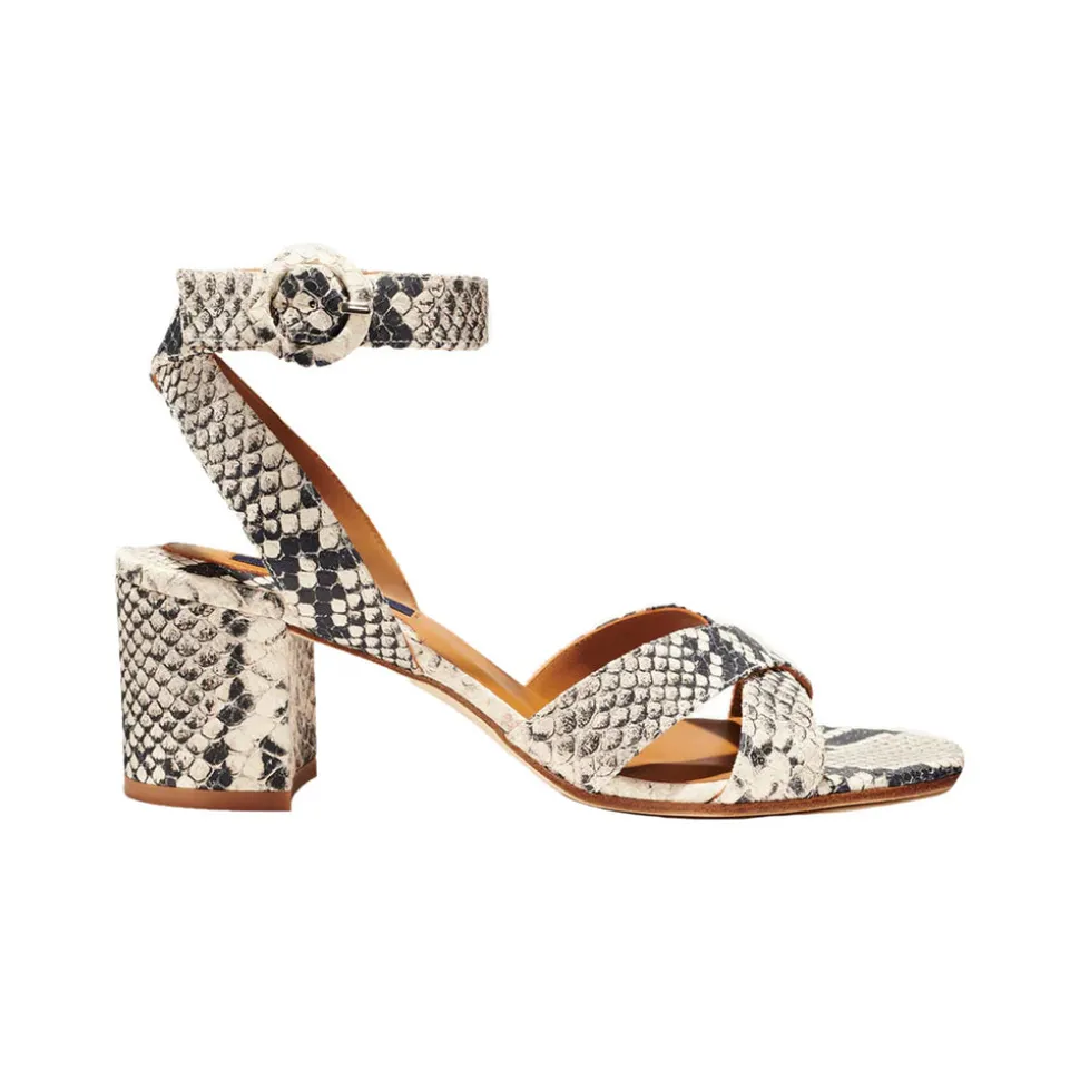 The City Sandal in Python Embossed