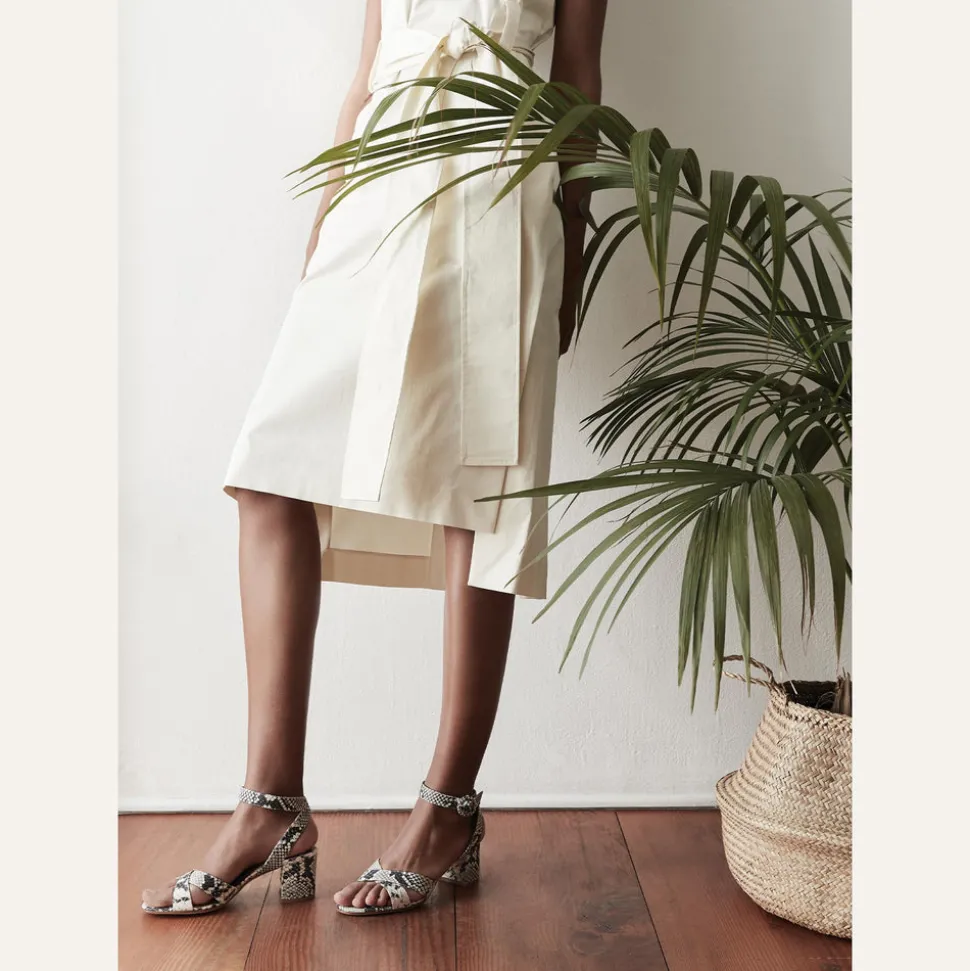 The City Sandal in Python Embossed