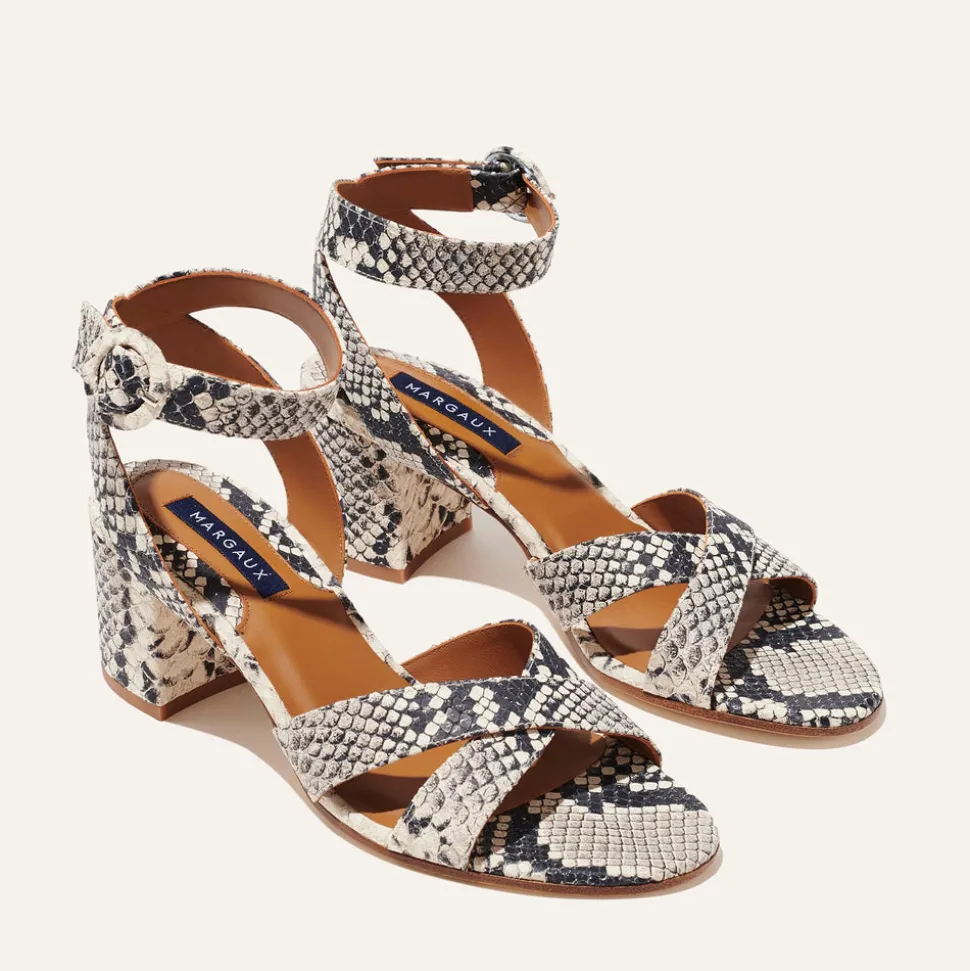 The City Sandal in Python Embossed