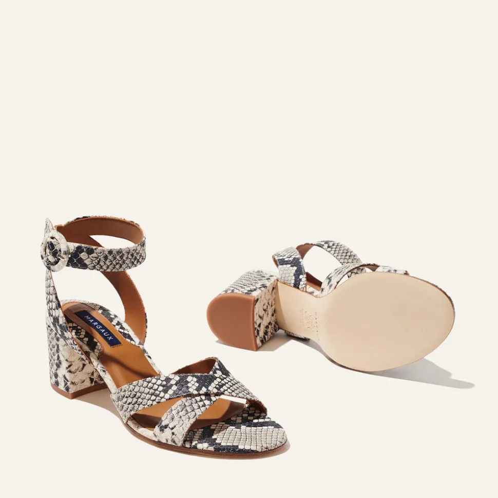The City Sandal in Python Embossed