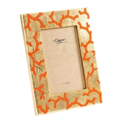 The Coral Sea Lacquer Picture Frame in Gold