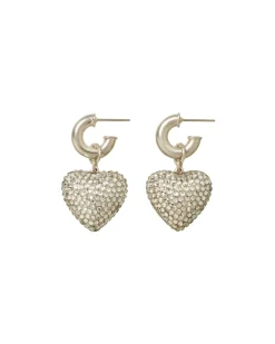 The Dazzling Puffy Heart Earrings