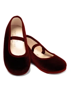 The Delphine Slipper in Bordeaux Velvet